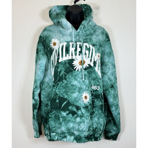 Civil Regime Darc Sport Cotton Tie Dye Pullover Hoodie Wild Daisies Blue Medium